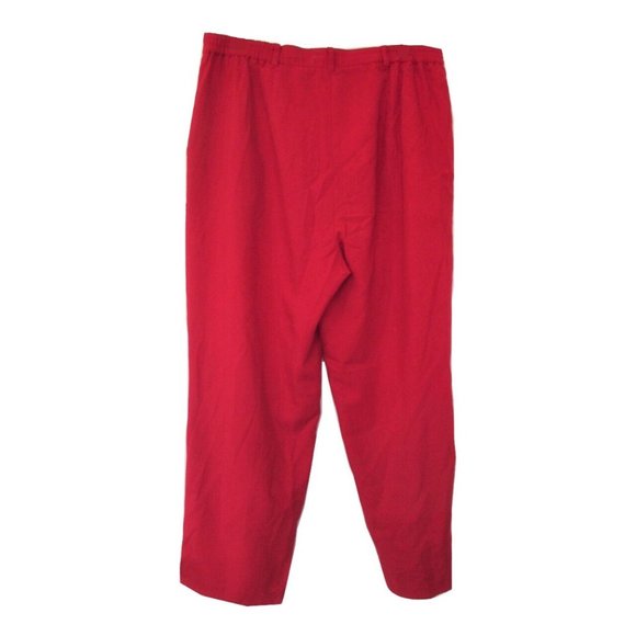 vintage plus size red pants large 0x pleated - Picture 2 of 2